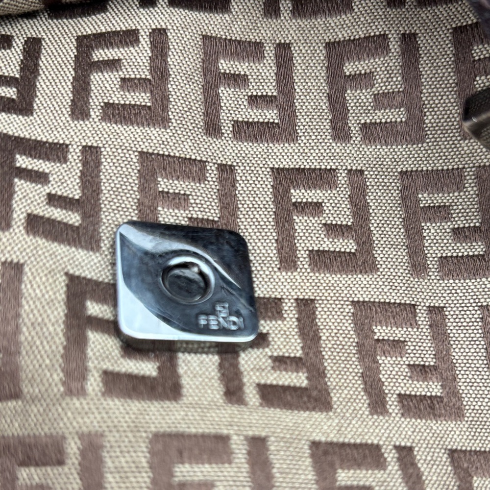 Fendi Tan and Brown Monogram Handbag - Picture 8 of 16